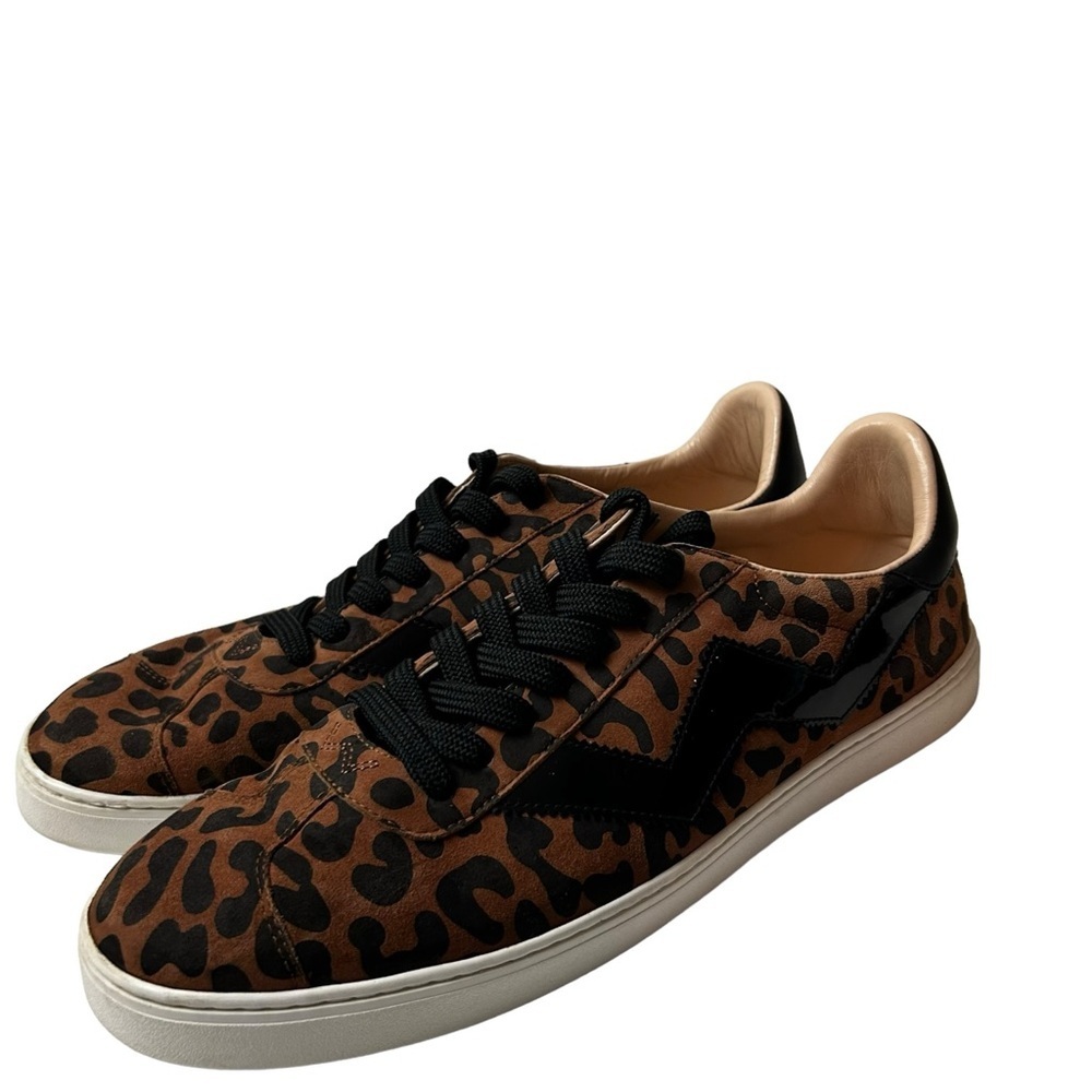 Stuart Weitzman Daryl Leopard Print Suede Leather… - image 4